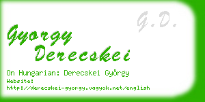 gyorgy derecskei business card
